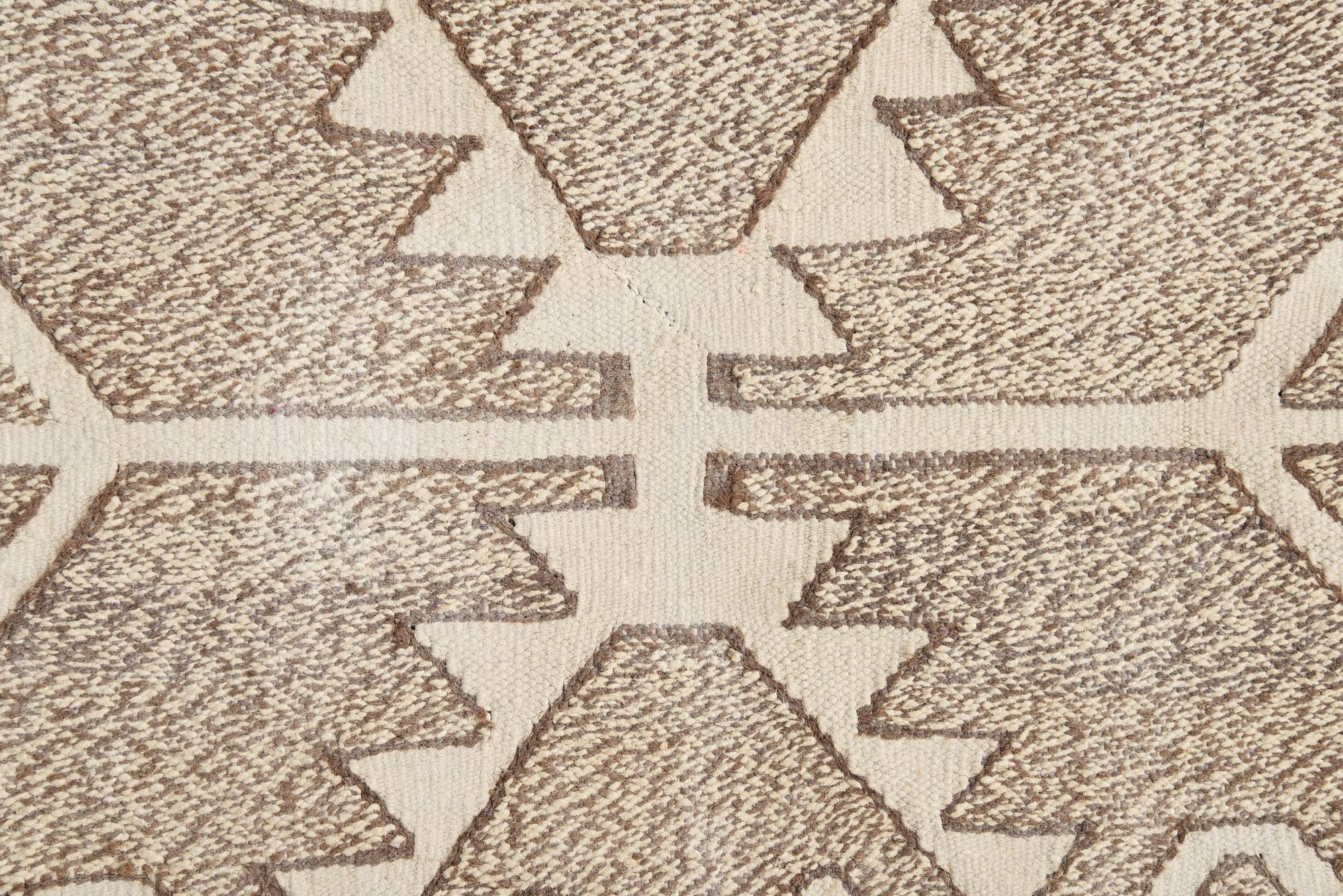 2' x 7' 5 Hand Woven Kilim Modern Wool Runner Rug