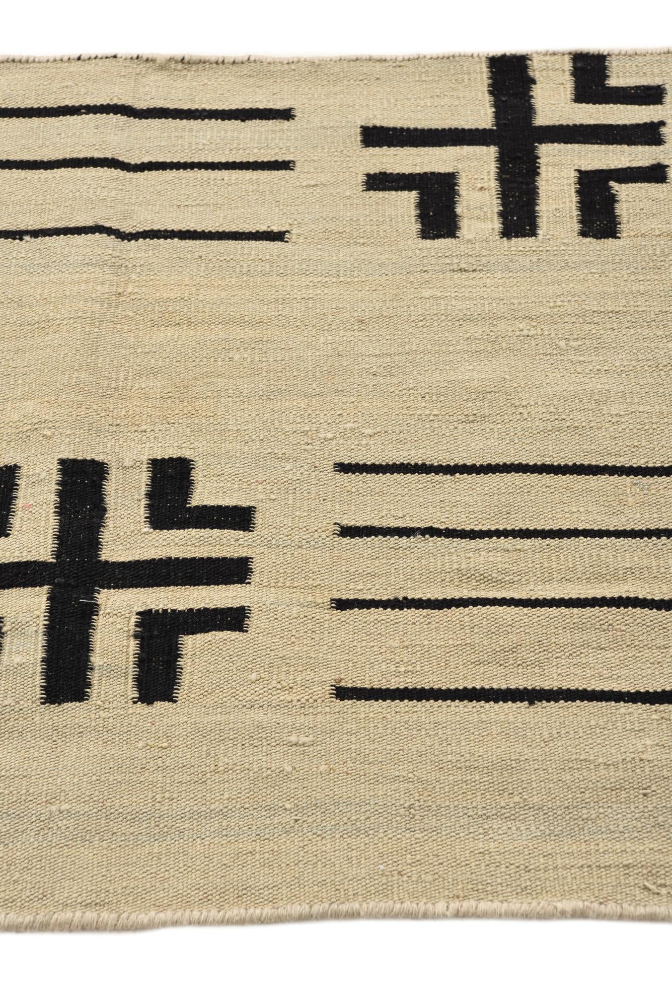 2' 3 x 7' 5 Hand Woven Kilim Modern Wool Runner Rug