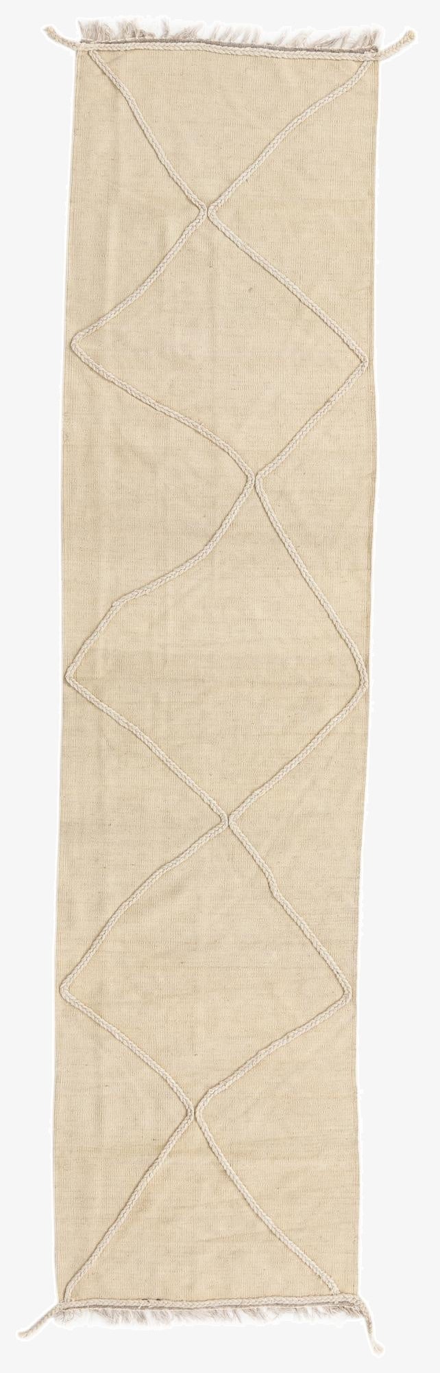 3' 4 x 9' 10  Hand Woven Kilim Modern Wool Runner Rug