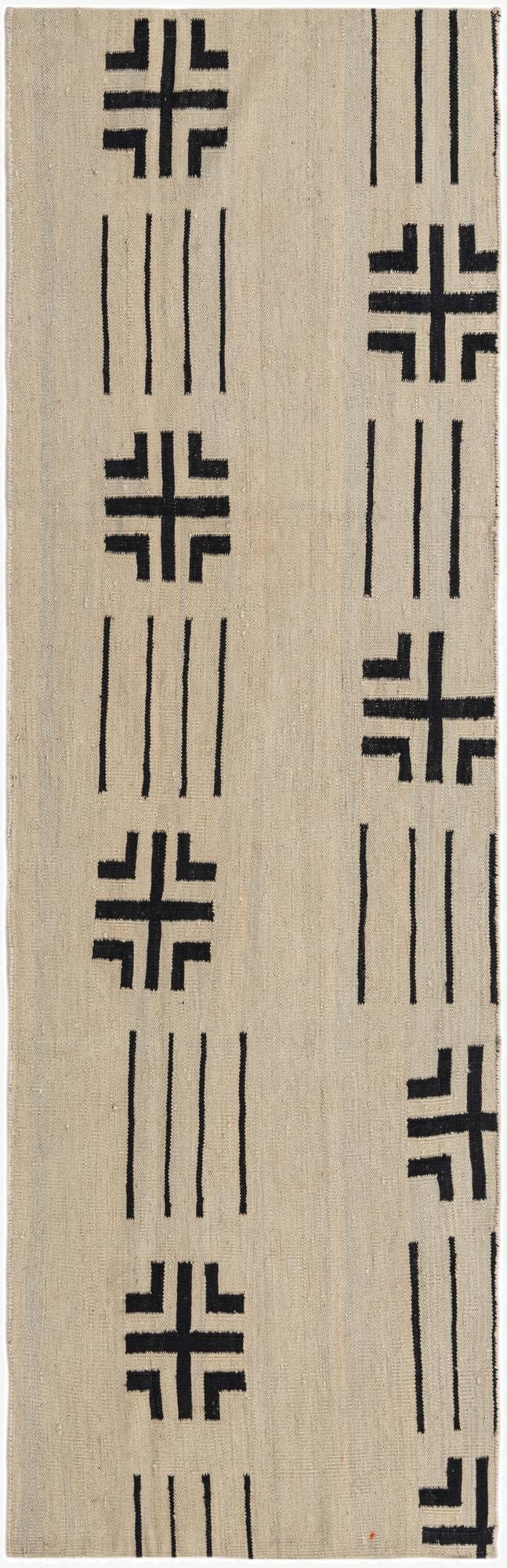 2' 3 x 7' 5  Hand Woven Kilim Modern Wool Runner Rug