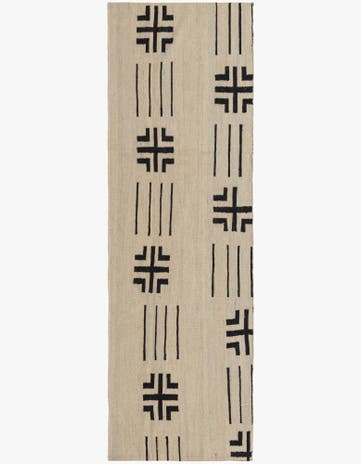 2' 3 x 7' 5 Hand Woven Kilim Modern Wool Runner Rug