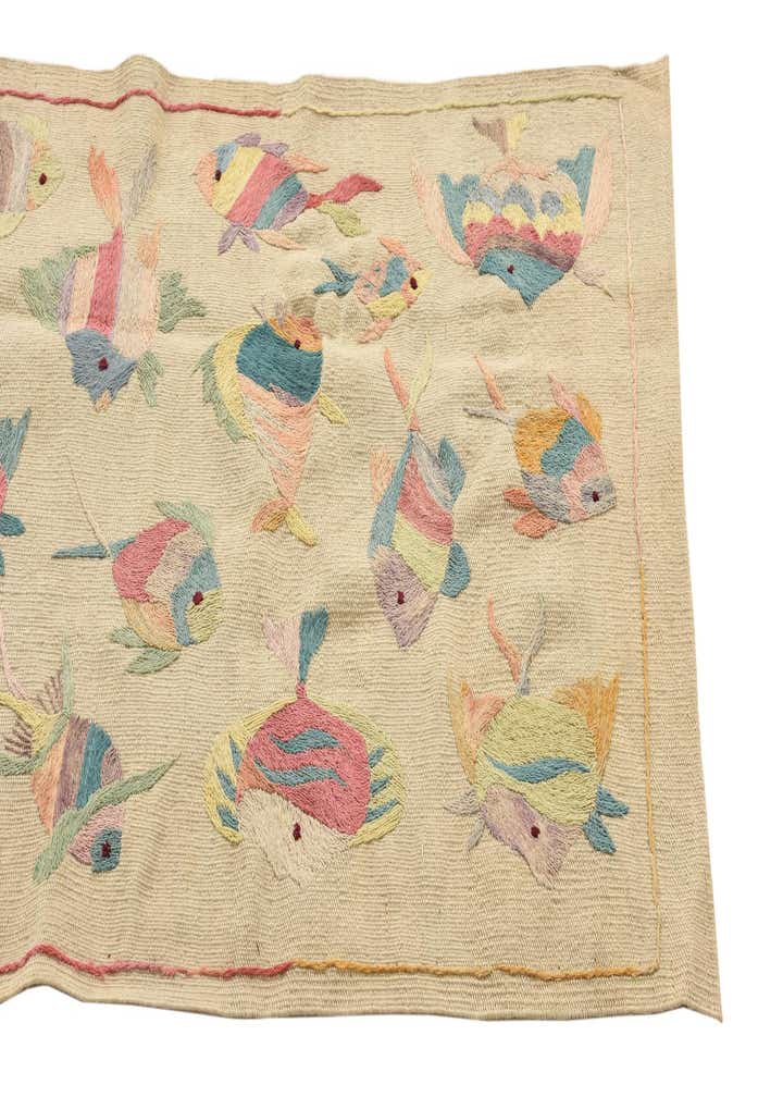 2' 3 x 9' 7 Hand Woven Kilim Suzani Wool Runner Rug