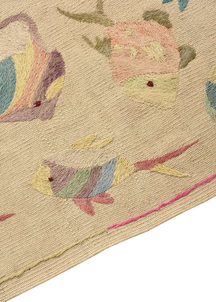 2' 3 x 9' 7 Hand Woven Kilim Suzani Wool Runner Rug