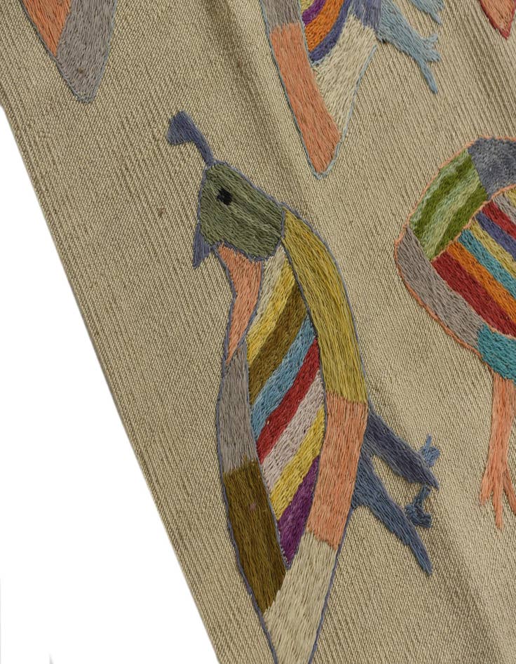 Detail image of 2' 4 x 9' 2  Hand Woven Kilim Suzani Wool Runner Rug