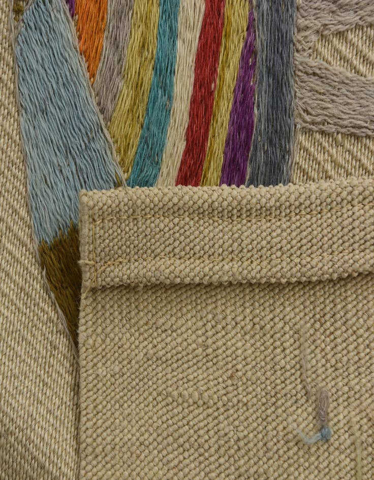 Detail image of 2' 4 x 9' 2  Hand Woven Kilim Suzani Wool Runner Rug