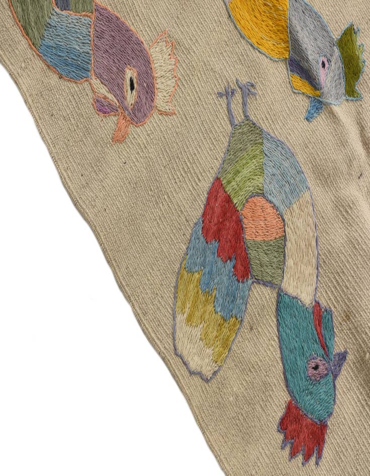 Detail image of 2' 3 x 12' 1  Hand Woven Kilim Suzani Wool Runner Rug