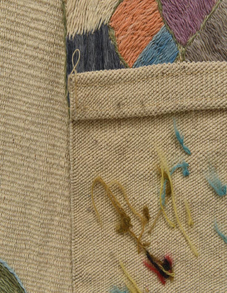 Detail image of 2' 3 x 12' 1  Hand Woven Kilim Suzani Wool Runner Rug