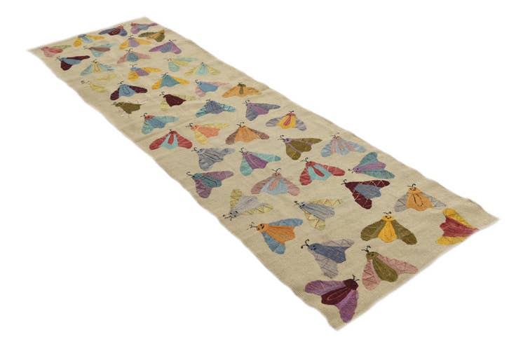 Detail image of 85cm x 280cm Tejido a mano Kilim Suzani Alfombra Lana Pasillera