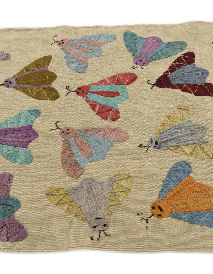 Detail image of 2' 9 x 9' 3 Hand Woven Kilim Suzani Wool Runner Rug