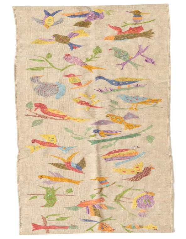 Detail image of 2' 5 x 9' 4 Hand Woven Kilim Suzani Wool Runner Rug