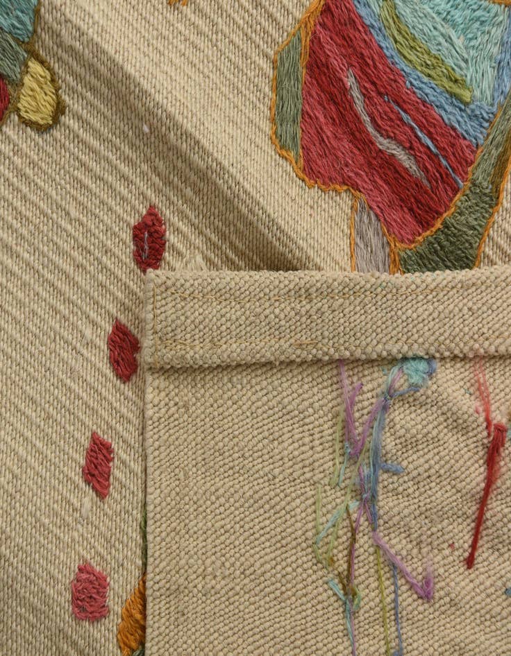 Detail image of 2' 3 x 9' 5  Hand Woven Kilim Suzani Wool Runner Rug