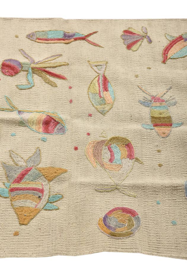 Detail image of 2' 5 x 7' 8 Hand Woven Kilim Suzani Wool Runner Rug