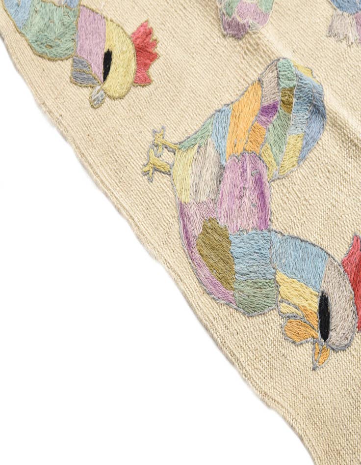 Detail image of 2' 4 x 9' 3  Hand Woven Kilim Suzani Wool Runner Rug