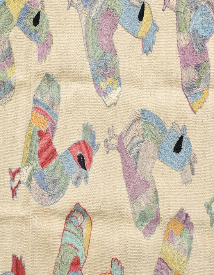 Detail image of 2' 4 x 9' 3  Hand Woven Kilim Suzani Wool Runner Rug