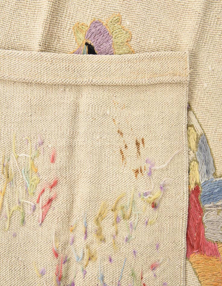 Detail image of 2' 4 x 9' 3  Hand Woven Kilim Suzani Wool Runner Rug