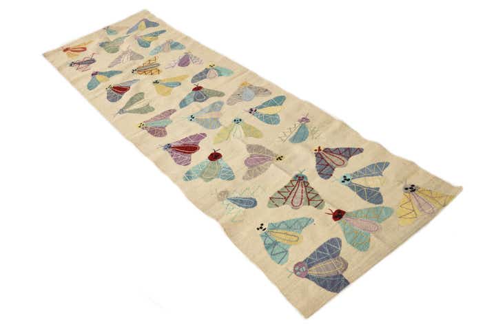 2' 3 x 7' 10 Hand Woven Kilim Suzani Wool Runner Rug