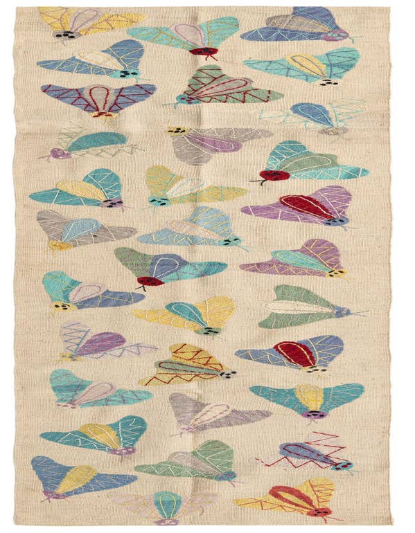 Detail image of 2' 3 x 7' 10 Hand Woven Kilim Suzani Wool Runner Rug