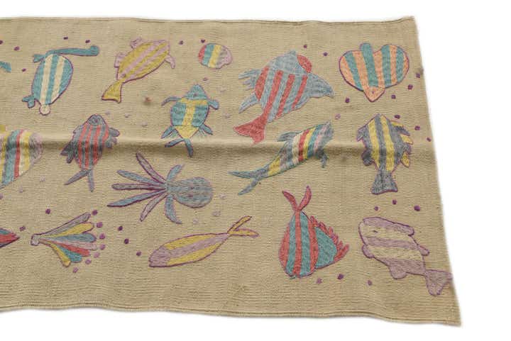 2' 4 x 9' Hand Woven Kilim Suzani Wool Runner Rug