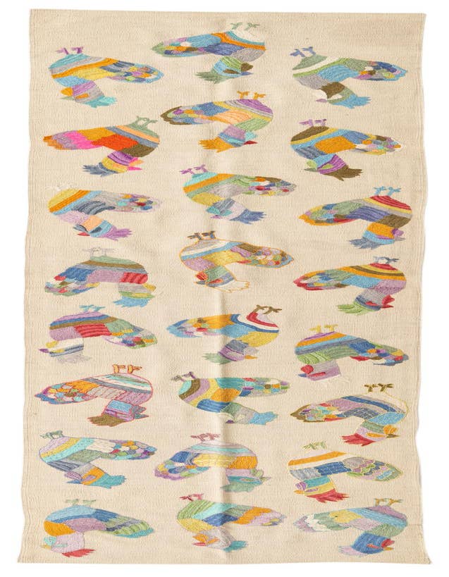 Detail image of 2' 9 x 9' 3 Hand Woven Kilim Suzani Wool Runner Rug