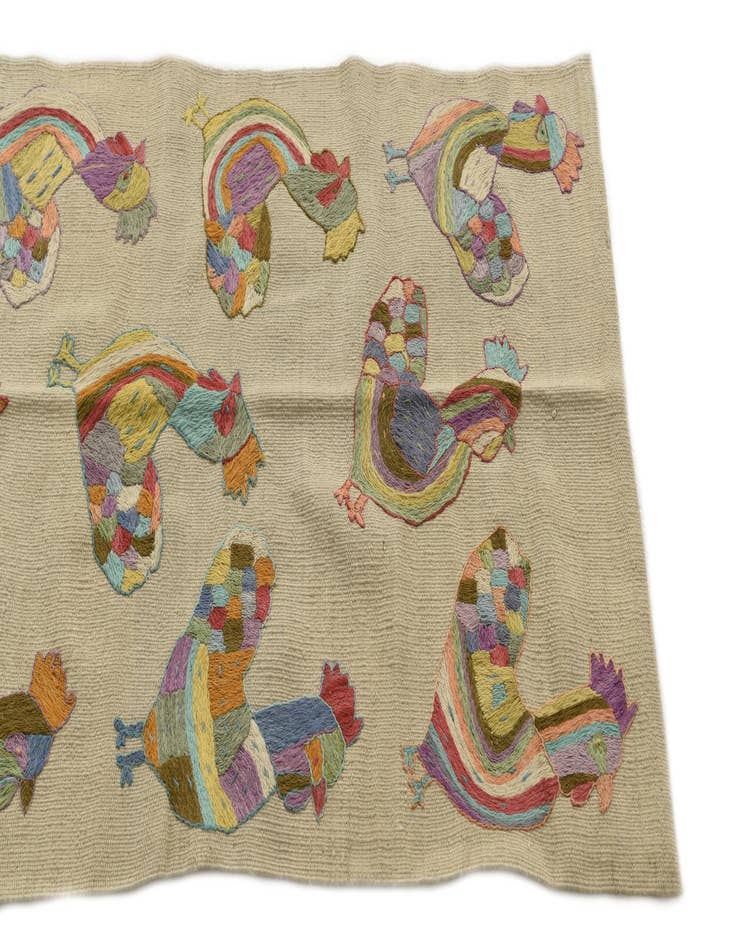 Detail image of 2' 5 x 9' 3  Hand Woven Kilim Suzani Wool Runner Rug