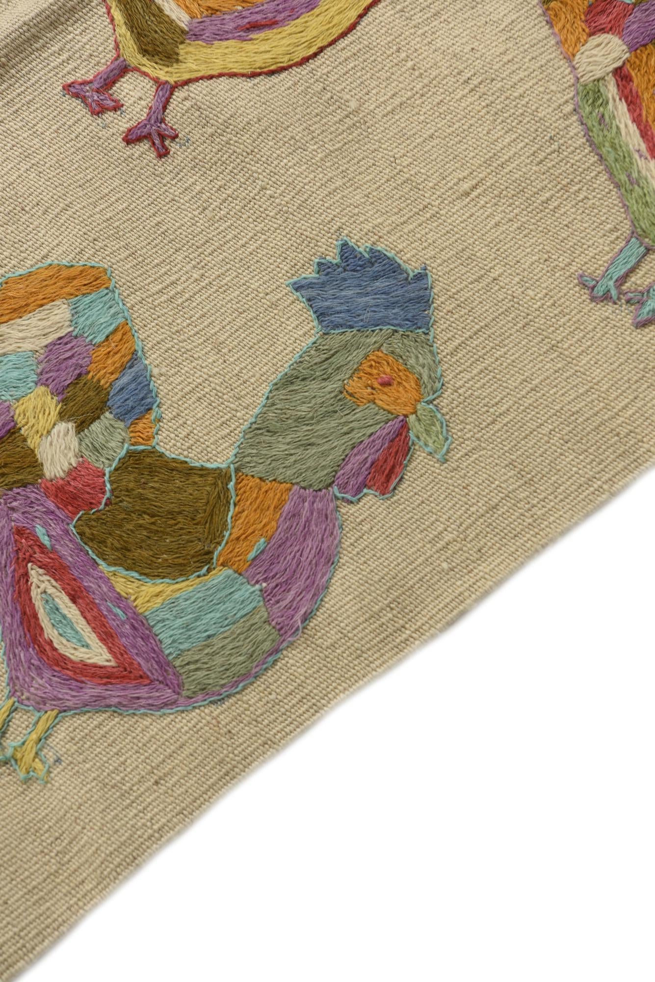 2' 5 x 9' 3 Hand Woven Kilim Suzani Wool Runner Rug