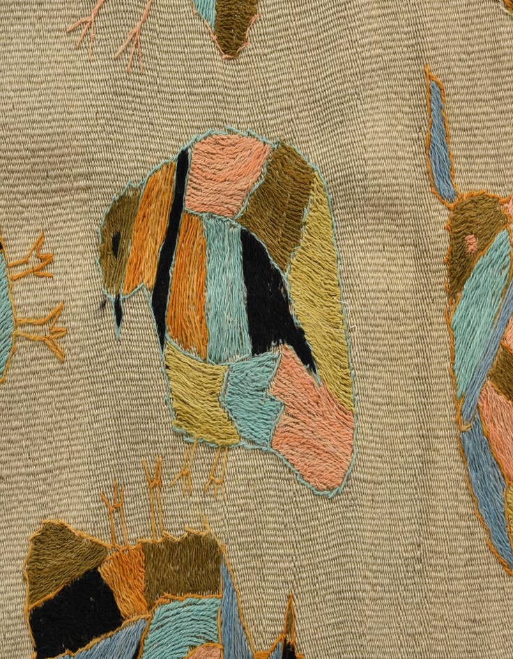 Detail image of 2' 3 x 7' 6  Hand Woven Kilim Suzani Wool Runner Rug