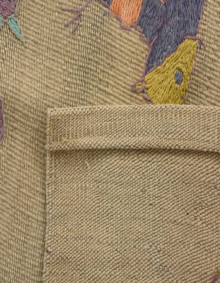 Detail image of 2' 3 x 7' 6  Hand Woven Kilim Suzani Wool Runner Rug