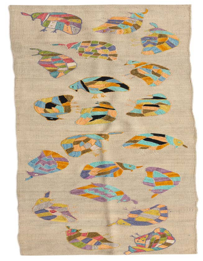 Detail image of 2' 3 x 7' 6 Hand Woven Kilim Suzani Wool Runner Rug