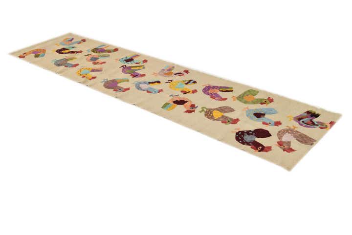 2' 5 x 9' 5 Hand Woven Kilim Suzani Wool Runner Rug