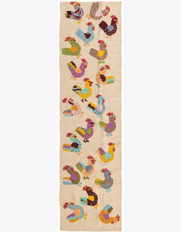 2' 5 x 9' 5 Hand Woven Kilim Suzani Wool Runner Rug