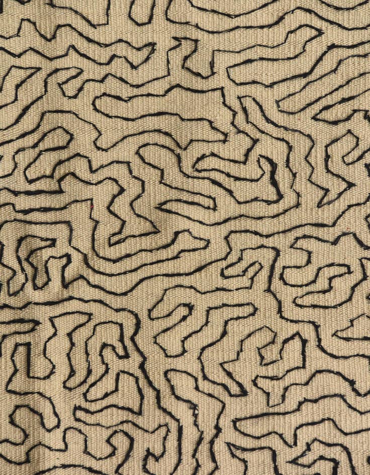 Detail image of 2' 6 x 9' 6  Hand Woven Kilim Suzani Wool Runner Rug