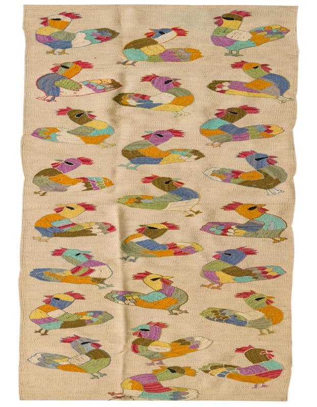Detail image of 2' 6 x 9' 1 Hand Woven Kilim Suzani Wool Runner Rug
