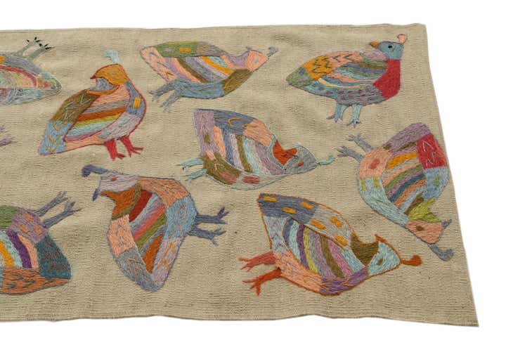 2' 5 x 9' 5 Hand Woven Kilim Suzani Wool Runner Rug