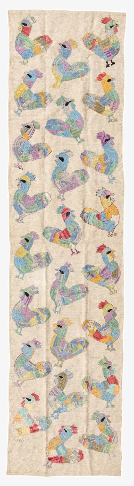 2' 4 x 9' 3  Hand Woven Kilim Suzani Wool Runner Rug