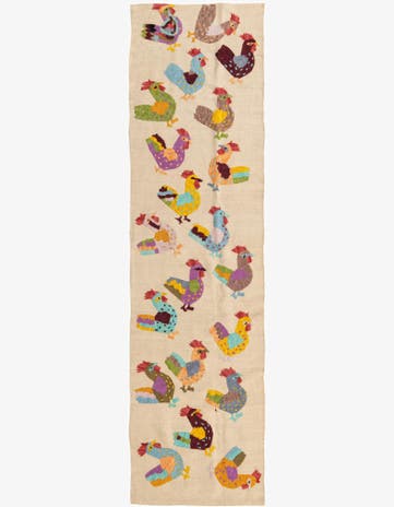 2' 5 x 9' 5 Hand Woven Kilim Suzani Wool Runner Rug