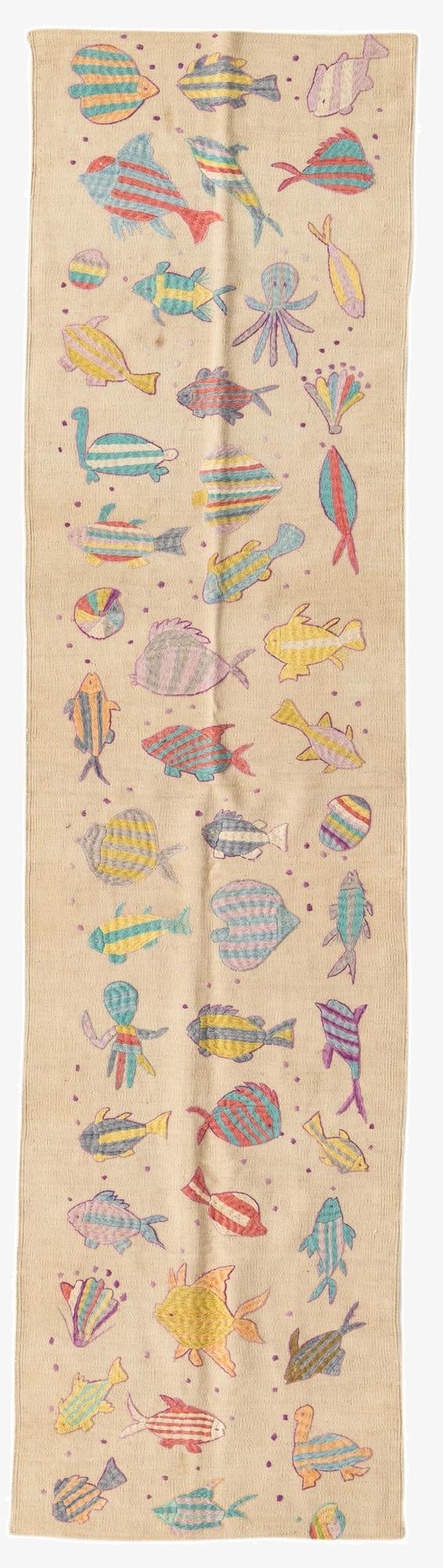 2' 4 x 9'  Hand Woven Kilim Suzani Wool Runner Rug