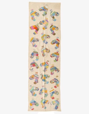 2' 9 x 9' 3 Hand Woven Kilim Suzani Wool Runner Rug