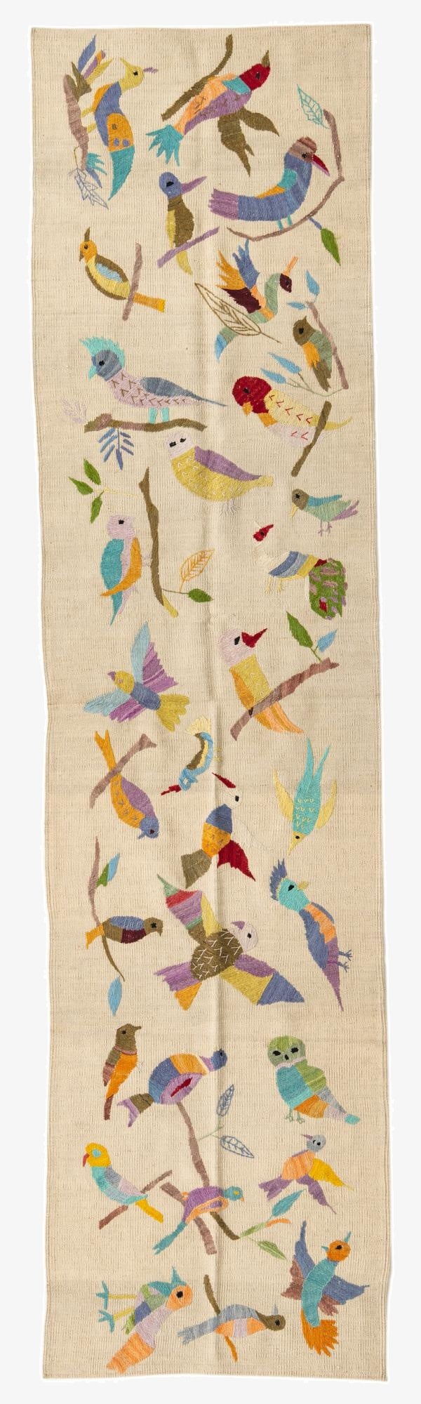 2' 4 x 9' 4  Hand Woven Kilim Suzani Wool Runner Rug