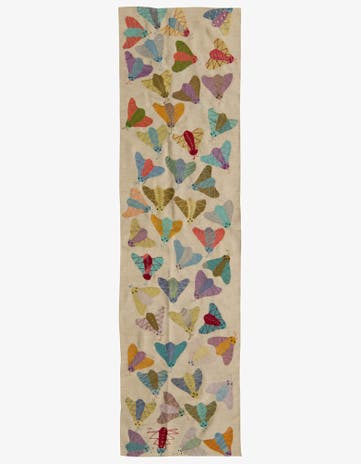 2' 5 x 9' 2 Hand Woven Kilim Suzani Wool Runner Rug