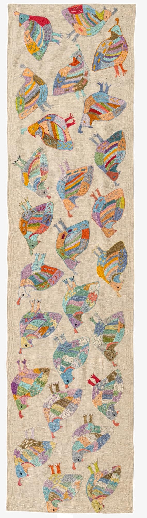 2' 5 x 9' 5 Hand Woven Kilim Suzani Wool Runner Rug