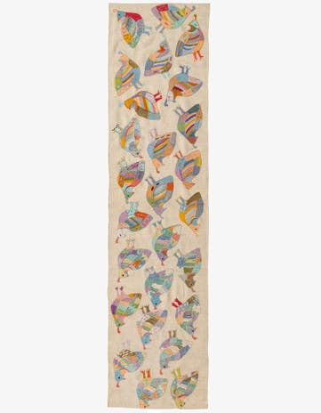 2' 5 x 9' 5 Hand Woven Kilim Suzani Wool Runner Rug