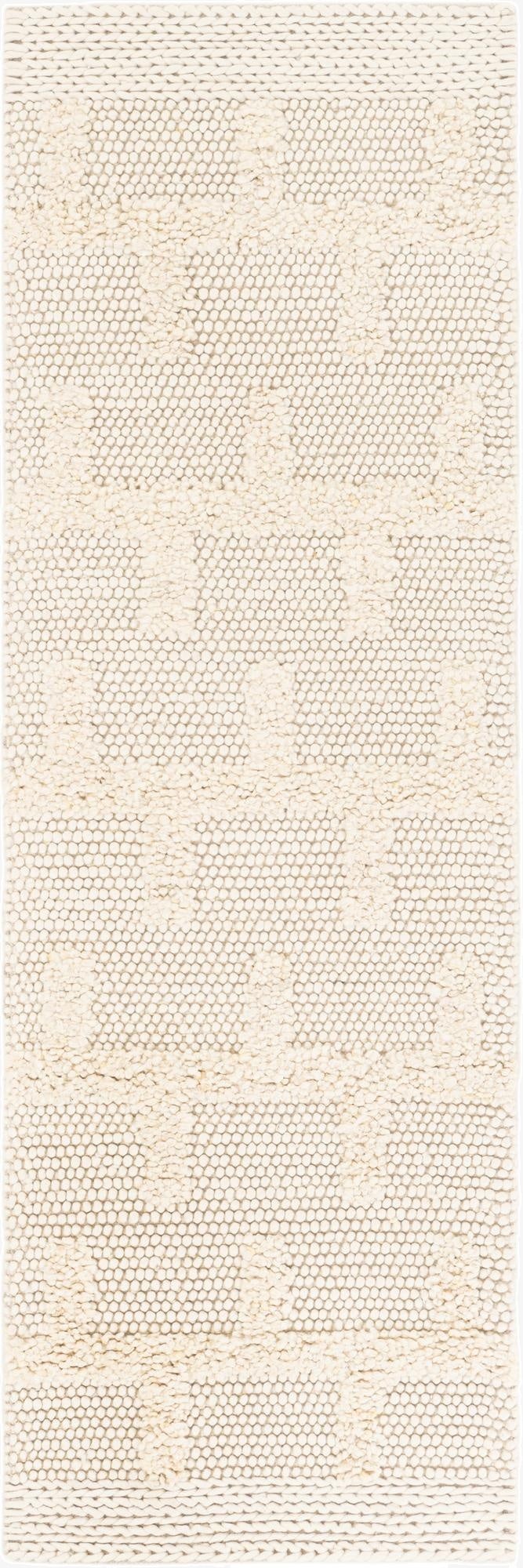 Primary image 2' 7 x 8'  Hand Woven Lana New Zealand Wool Runner Rug