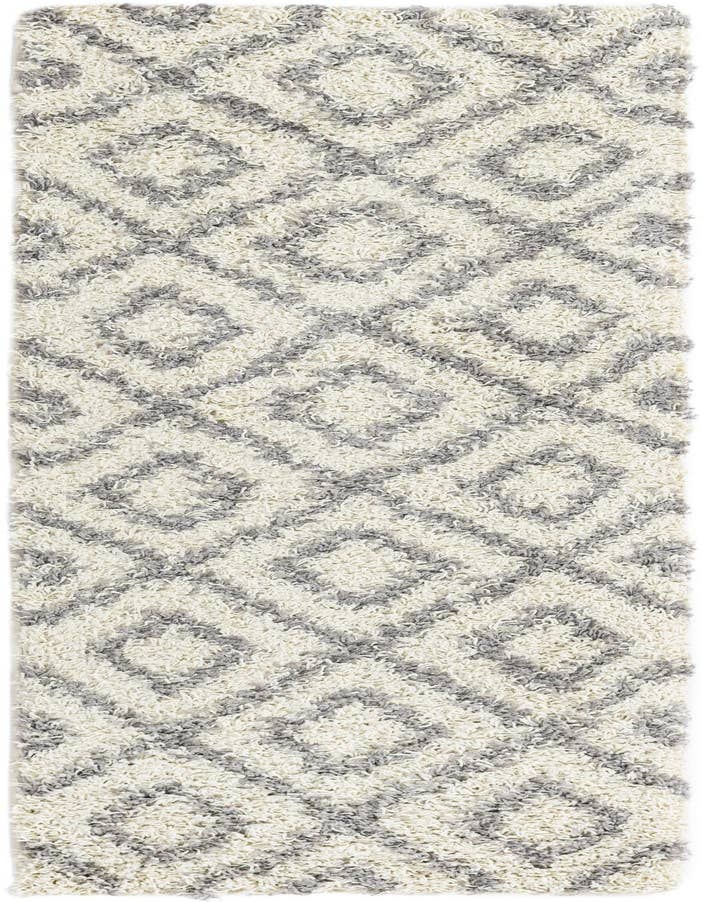 Detail image of 2' x 6' Lattice Shag Runner Rug