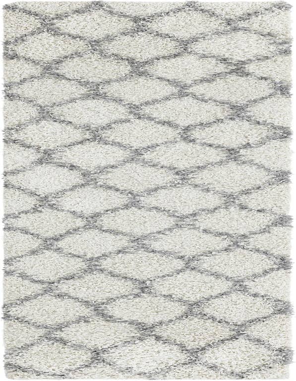 Detail image of 2' x 7' Lattice Shag Runner Rug