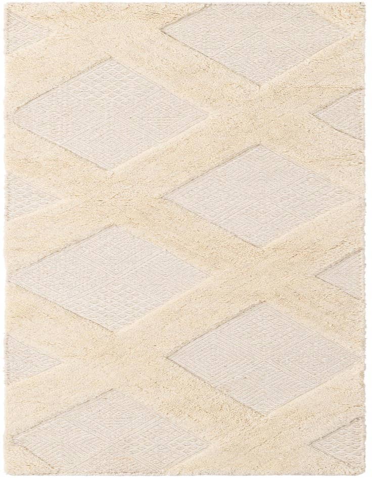 Detail image of 2' x 6' 1 Hand Woven Lattice Wool Runner Rug