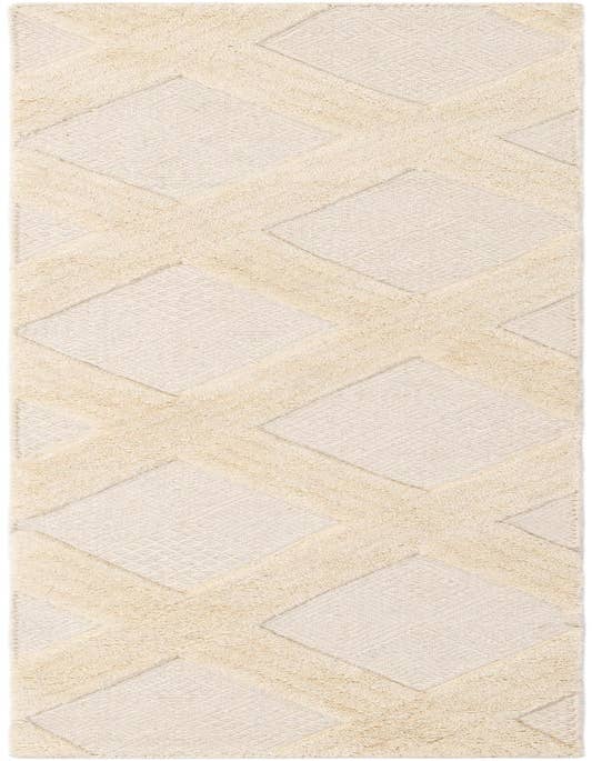 Detail image of 2' x 8' Hand Woven Lattice Wool Runner Rug
