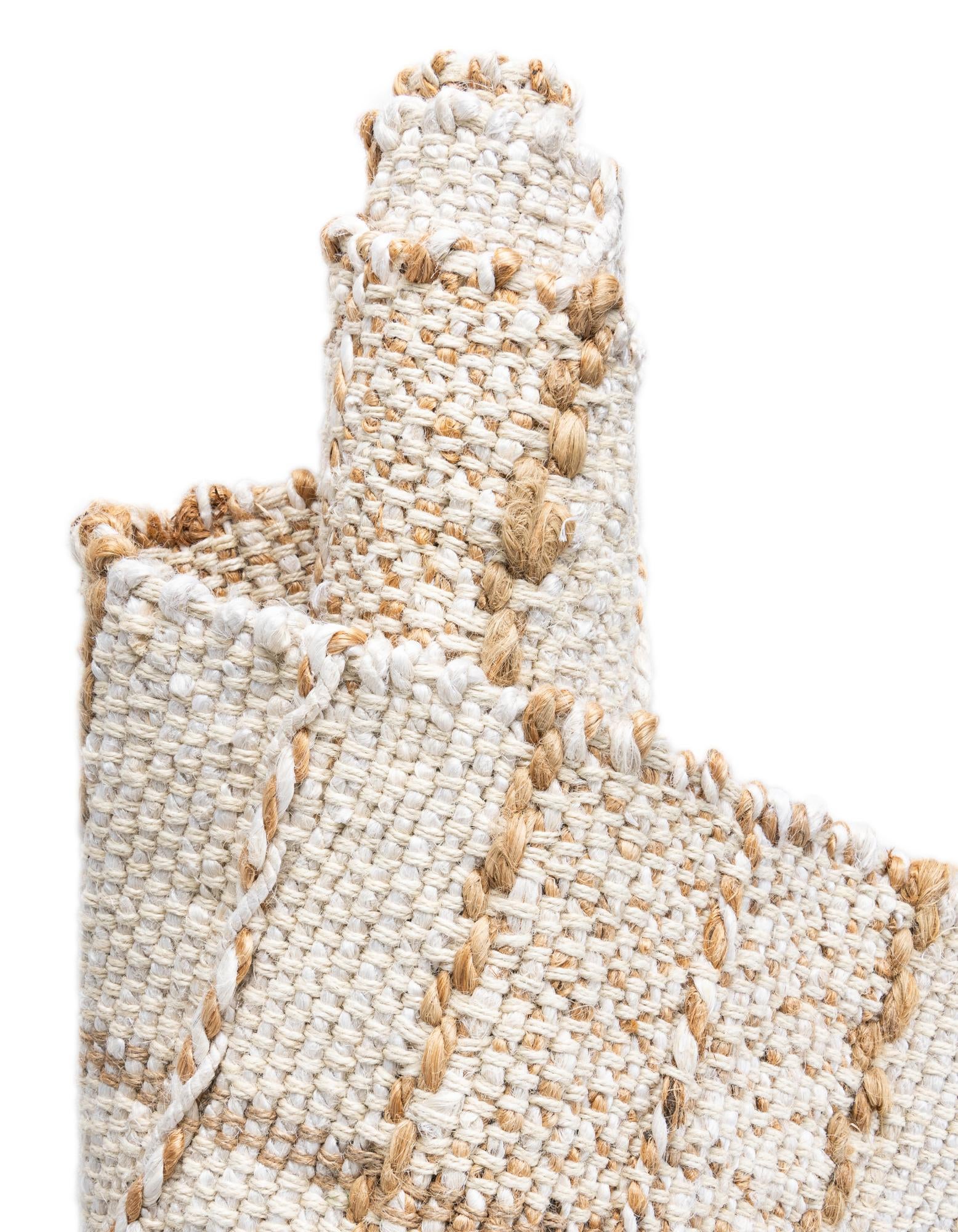 2' 7 x 12' Hand Braided Laurel Handwoven Jute Runner Rug