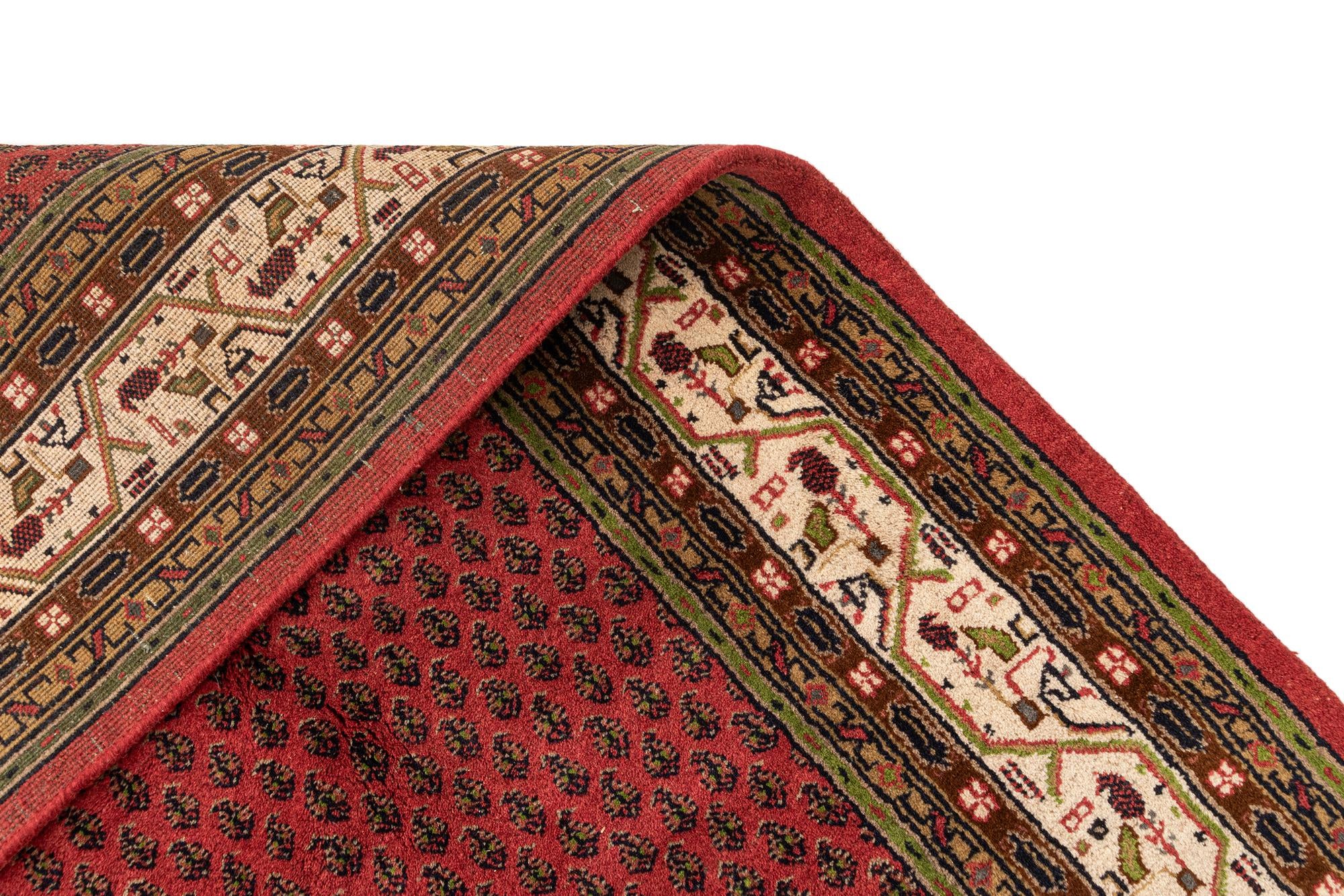 6' x 11' 6 Hand Knotted Mir Wool Runner Rug