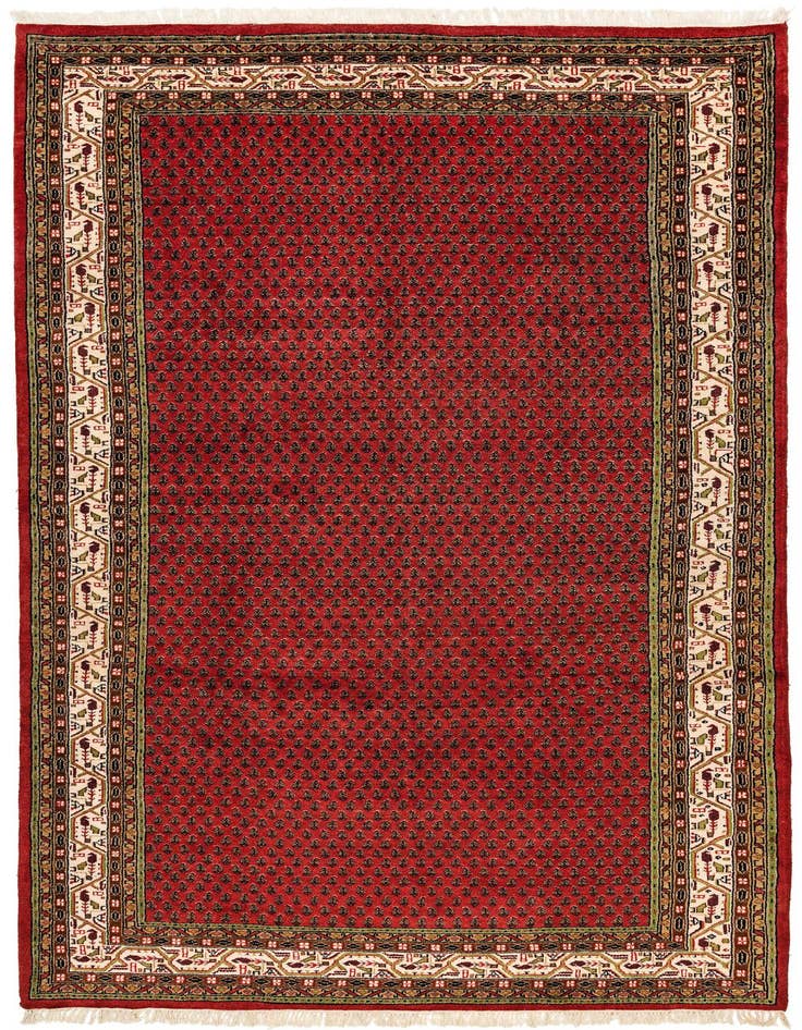 Detail image of 6' x 11' 6 Hand Knotted Mir Wool Runner Rug
