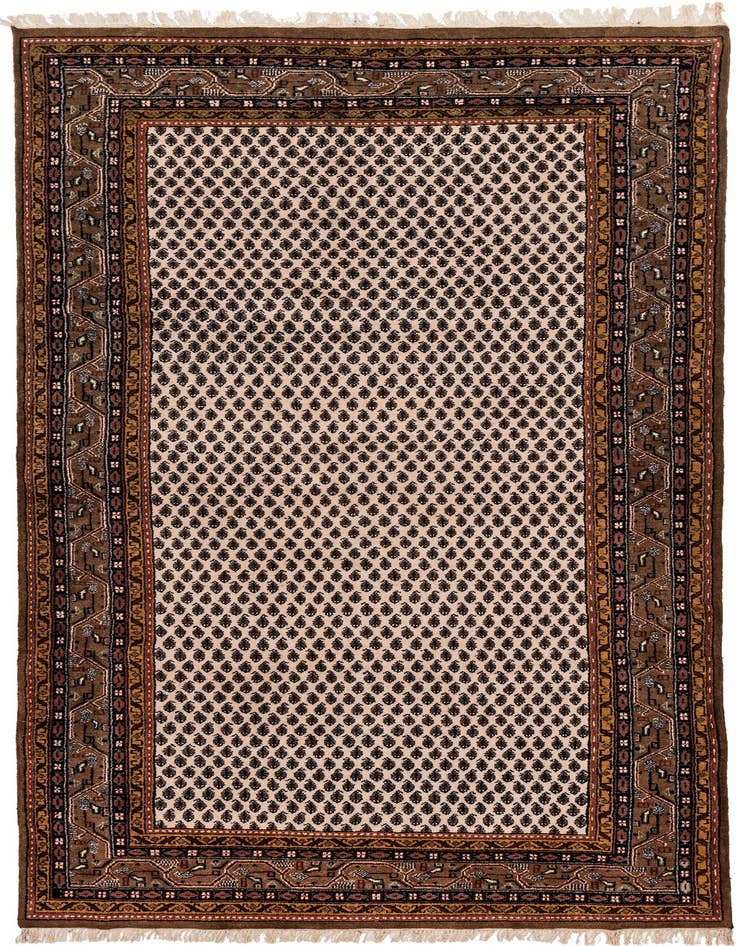 Detail image of 5' 3 x 10' 4 Hand Knotted Mir Wool Runner Rug